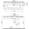 Раковина VITRA INCE 120 см 5907B003-1473